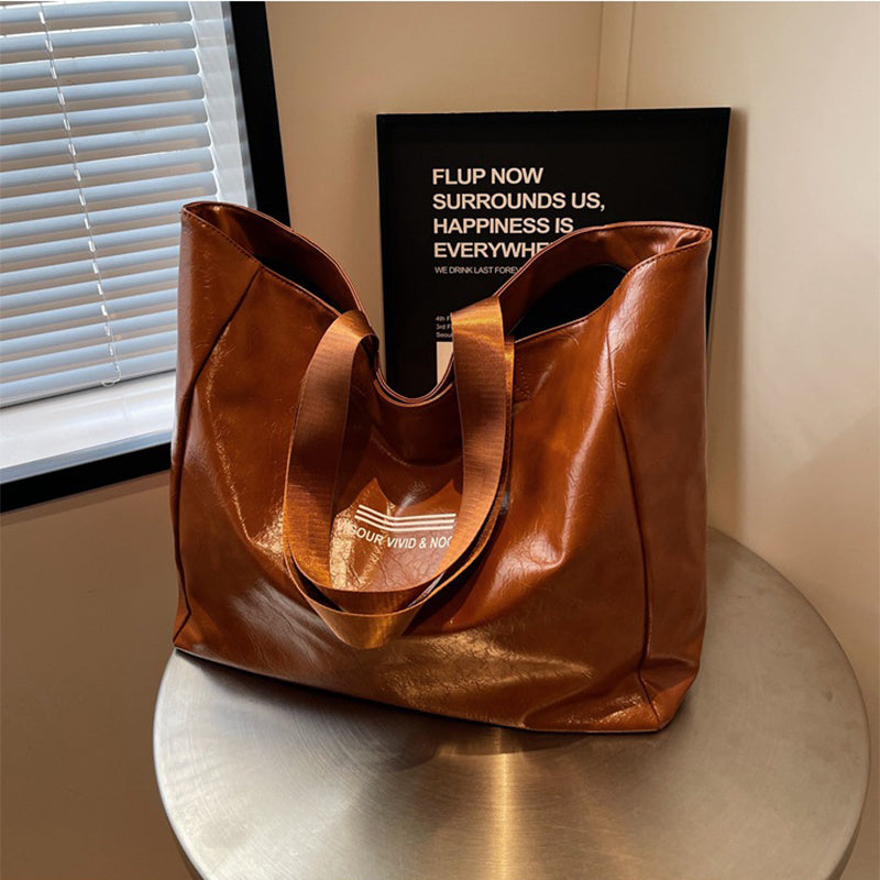 Bolso de mano de gran capacidad para mujer, bolsos de hombro sólidos versátiles a la moda, bolso de lujo de diseñador impermeable, bolso de viaje personalizado de tendencia