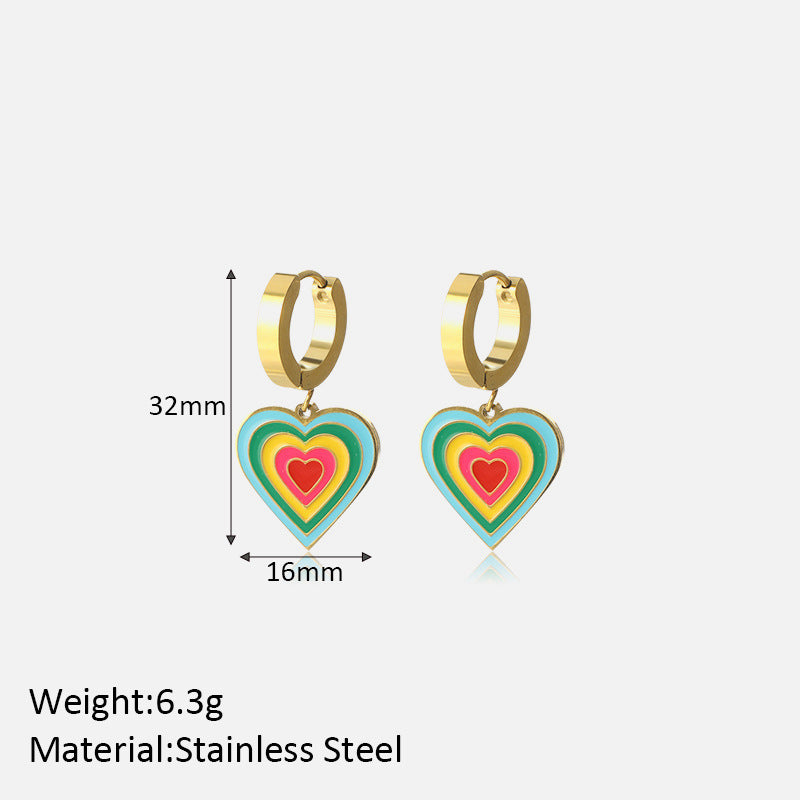 Boucles d'oreilles plaquées or en acier inoxydable personnalisées à la mode