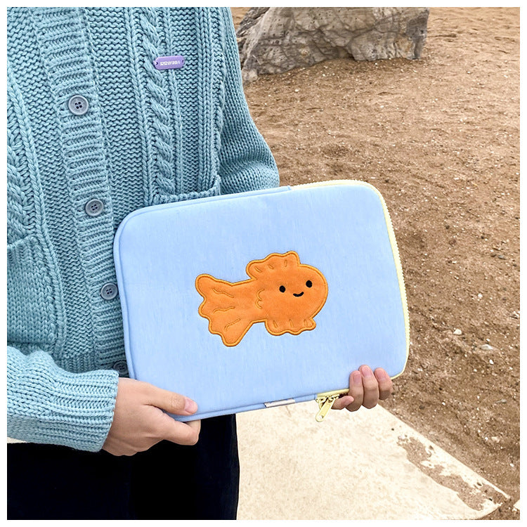 Bolsa protectora para tableta PC con diseño de pez dorado