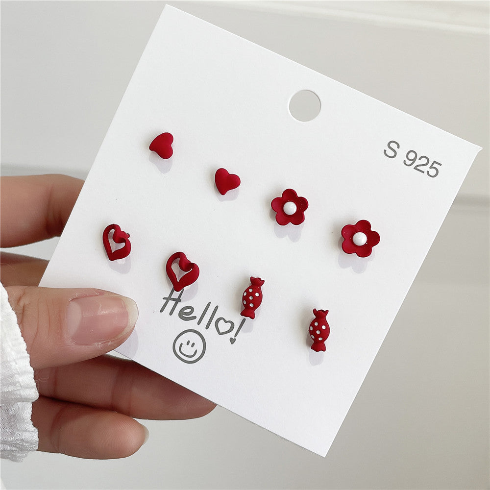 Boucles d'oreilles à tige en argent sterling pour femme