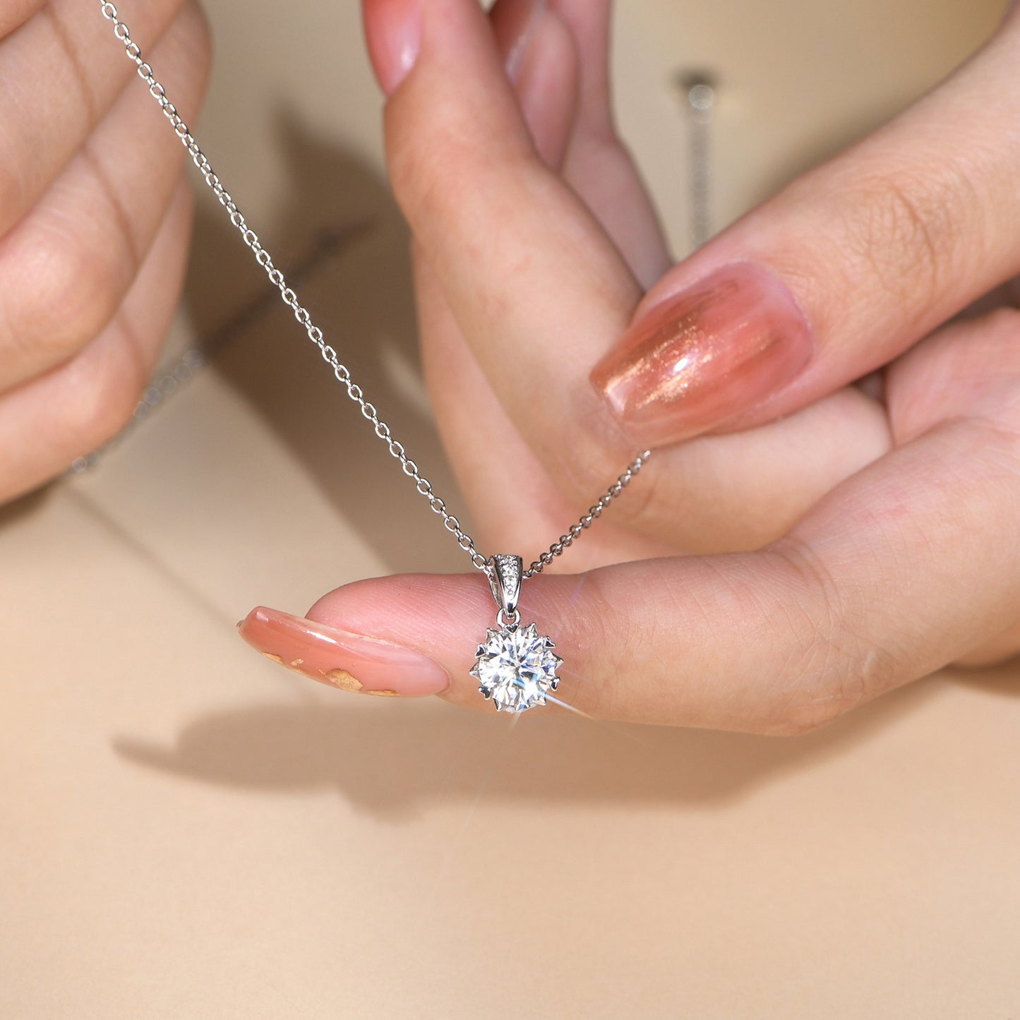 Collier flocon de neige Moissanite en argent Sterling 2 carats, Design d'intérêt spécial, à la mode, polyvalent