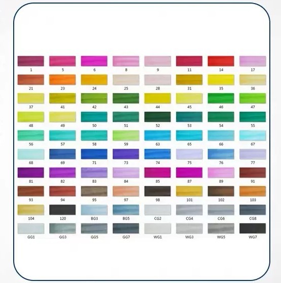 Stylo de peinture d'animation de couleur huileuse à l'alcool à Double tête pour les étudiants en art professionnels