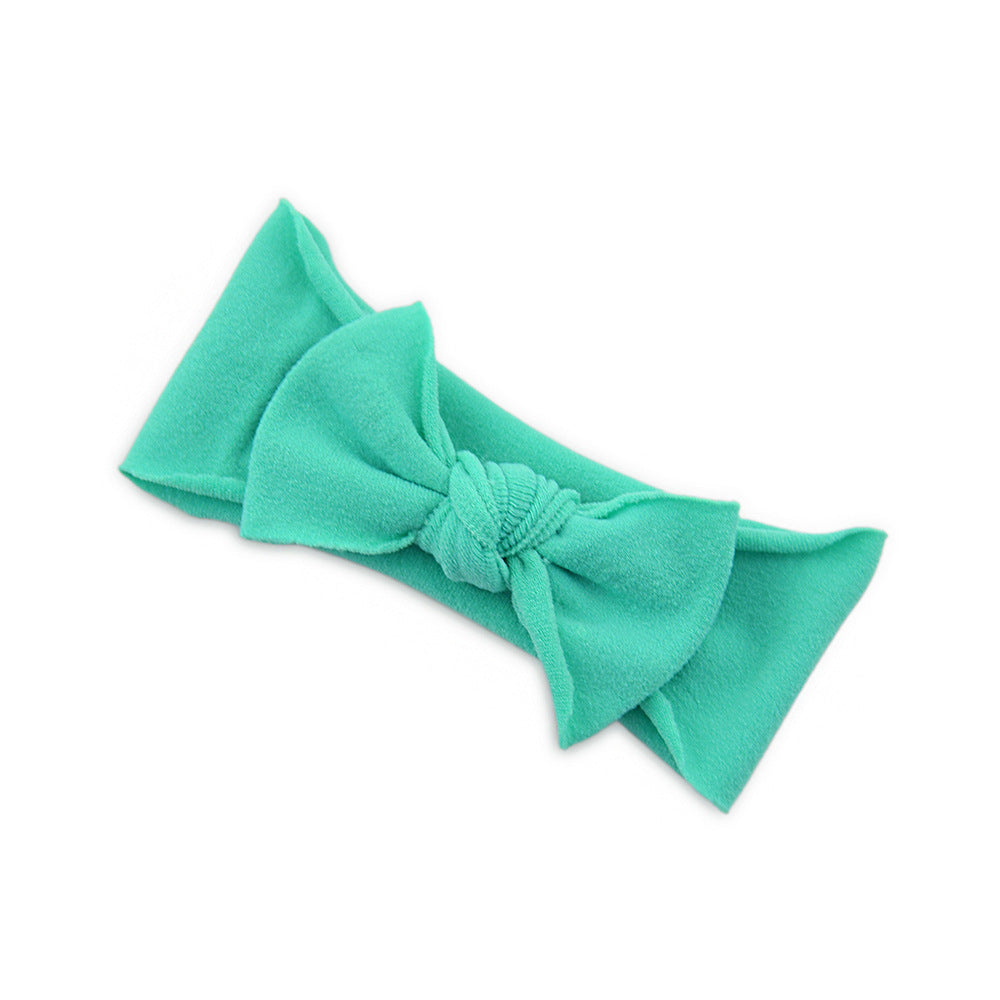 Accessoires pour cheveux de bébé, bandeau noué de couleur unie