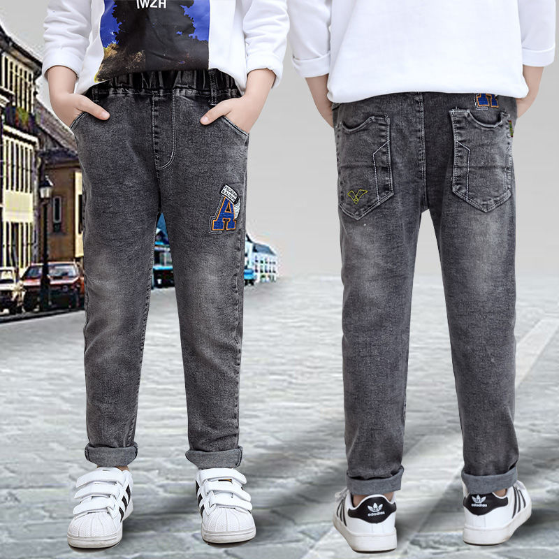 Jeans pour garçons automne et hiver nouveau velours une pièce