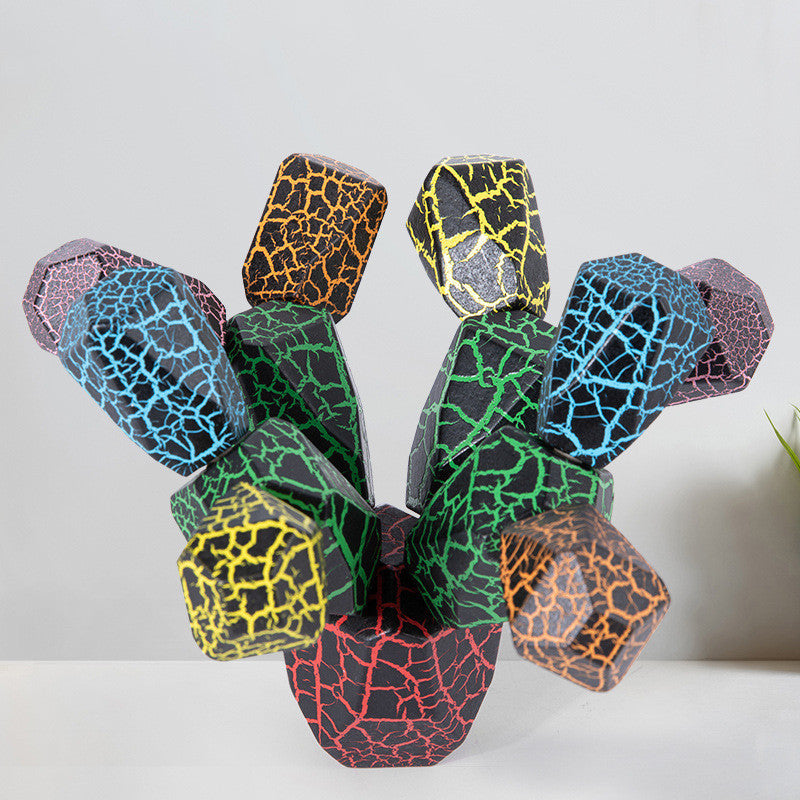 Bloques de construcción de apilador de madera de Cactus para niños, juguetes educativos Montessori para edades tempranas, torre de aprendizaje