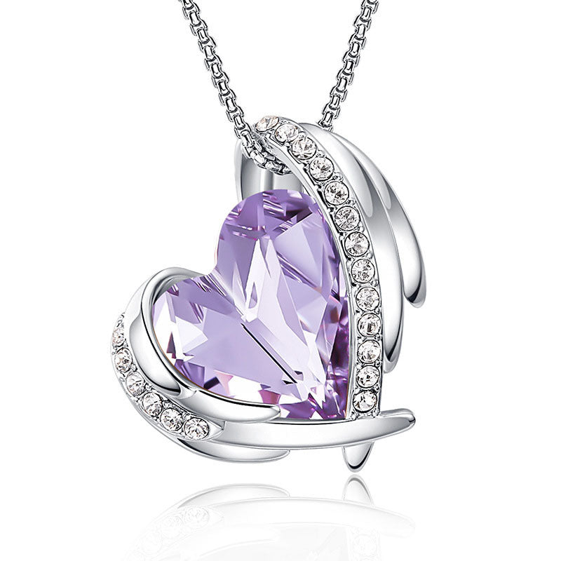 Collier ange pour femme, Niche créative, pendentif en cristal, collier Simple assorti avec tout