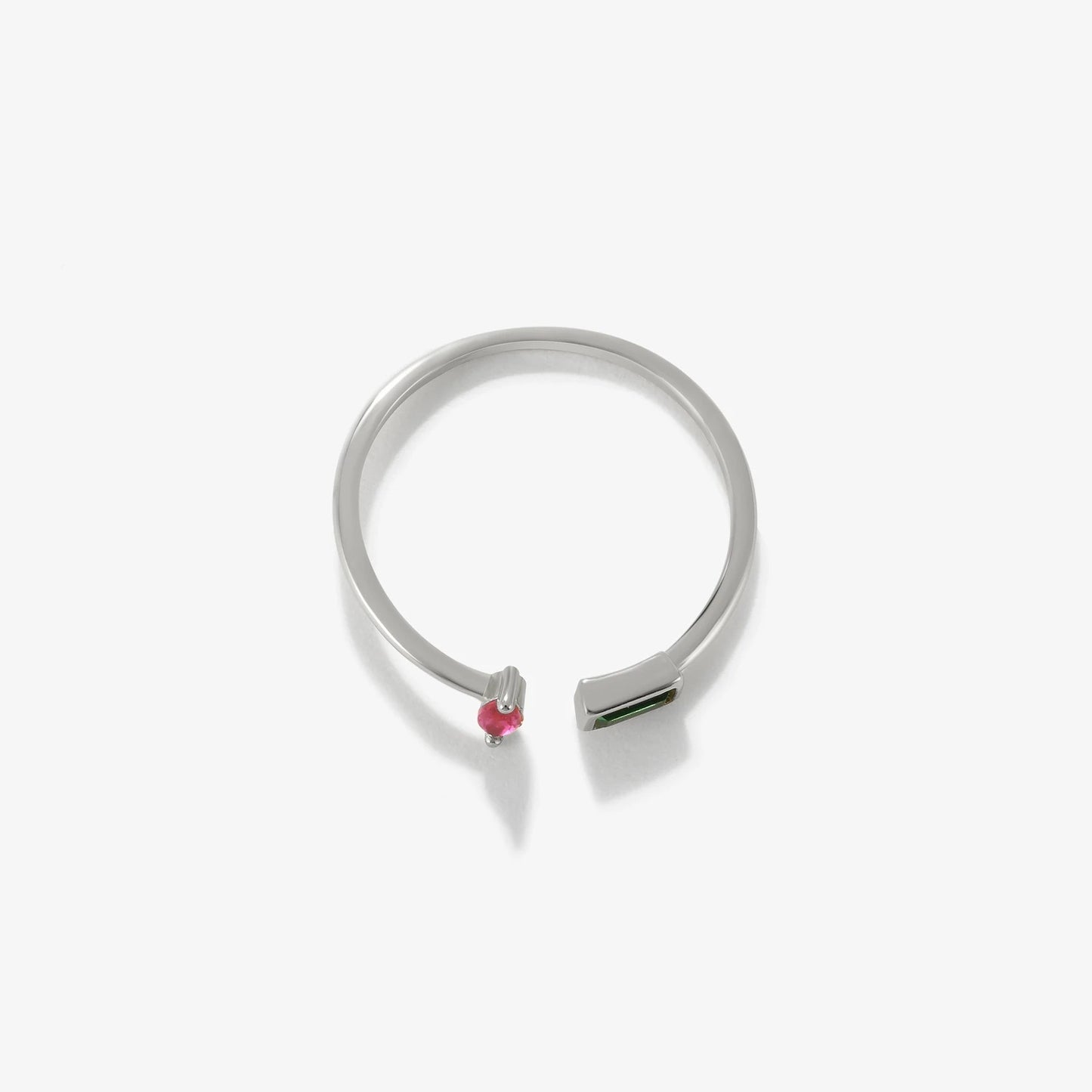 Bague Zircon Colorée Design Simplicité Créative