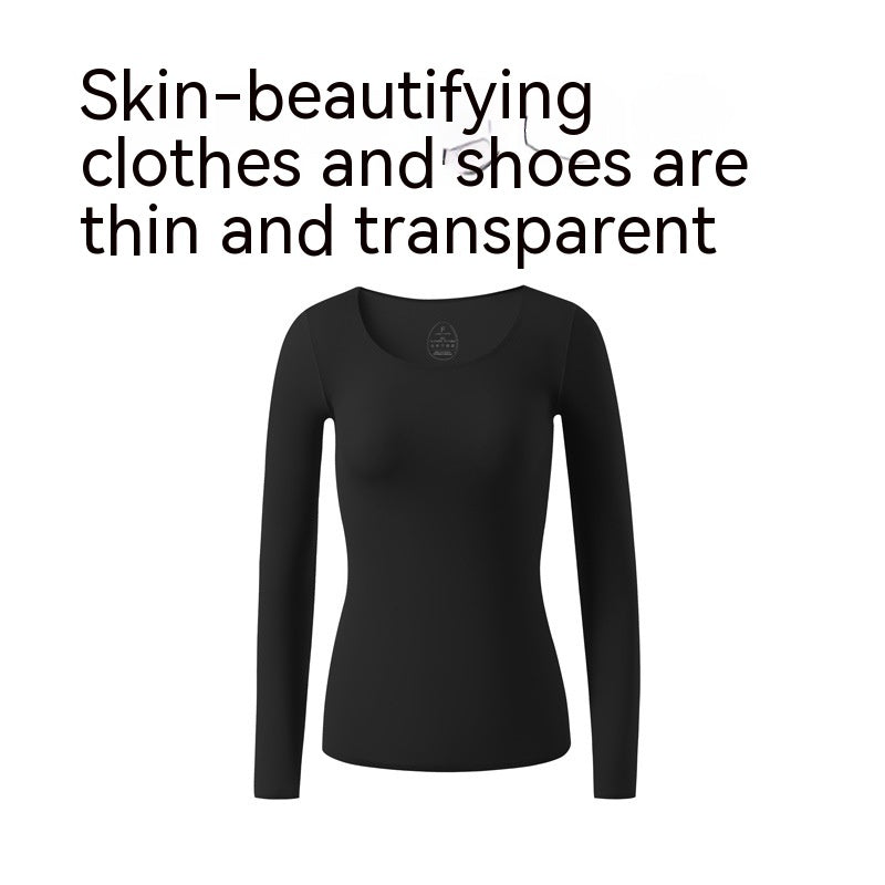 Ropa interior térmica de autocalentamiento de temperatura constante de 37 grados, ropa de invierno ultrafina para el cuidado de la piel, camisa inferior de piel