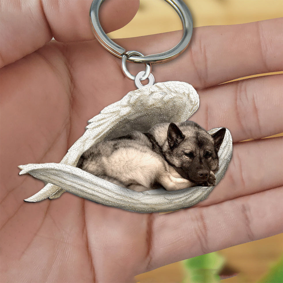 New Unique Dogs And Cats Sleeping Angel Pendant Car Key Ring
