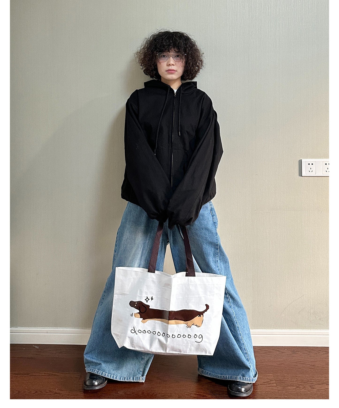 Sausage Dog Woven Bag Waterproof And Environmentally Friendly Shopping Bag