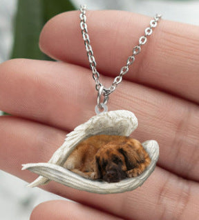 New Unique Dogs And Cats Sleeping Angel Pendant Car Key Ring