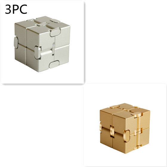 Jouet anti-Stress Cube infini en métal de qualité supérieure, décompresse Portable, jouets relaxants pour enfants et adultes