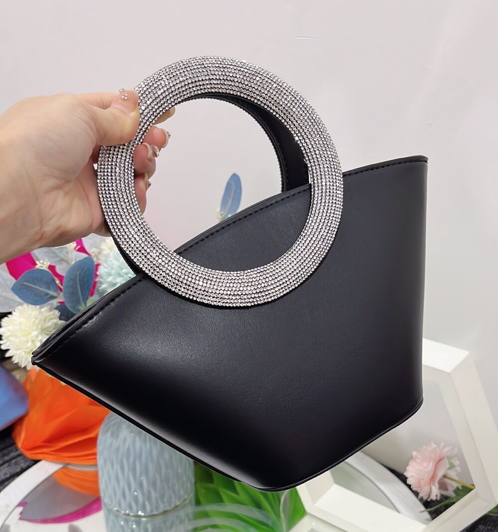 Paquete de cesta portátil con mango redondo de diamante