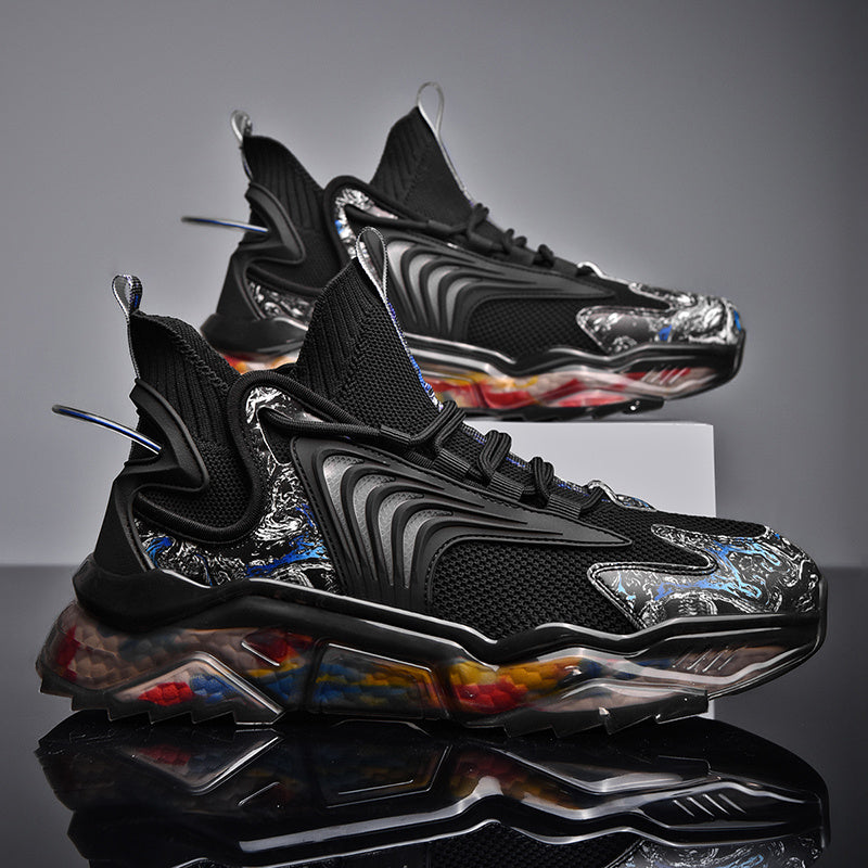 Chaussures de basket-ball de course à mailles fines et respirantes pour sports et loisirs