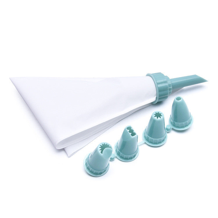 5 juegos de utensilios de cocina con boquillas montadas en color crema