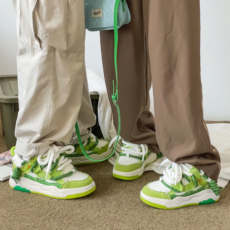 Chaussures de skateboard de sport décontractées à semelle épaisse