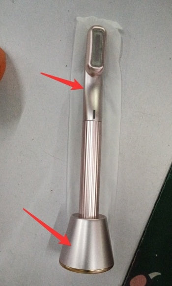 Nuevo masaje de ojos rotatorio mejorado de 360 ​​grados, masaje terapéutico de calor facial, luz LED roja, varita de herramienta de cuidado de la piel 5 en 1