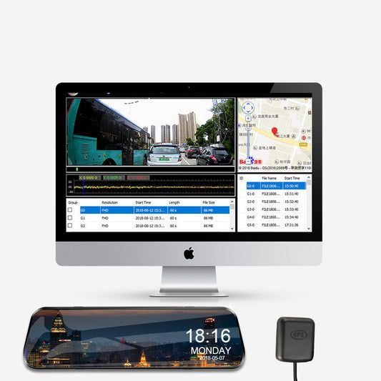 Rétroviseur HD pour enregistreur de conduite multimédia