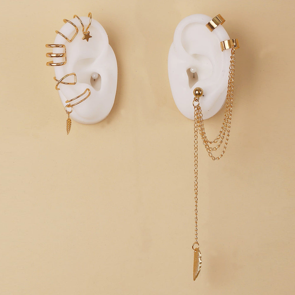 Ensemble créatif simple de cinq clips d'oreille non percés