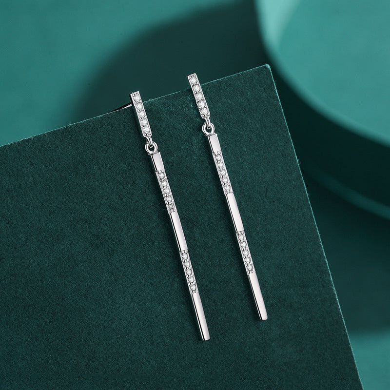 S925 Sterling Silver Temperamental Elegant Long Earrings