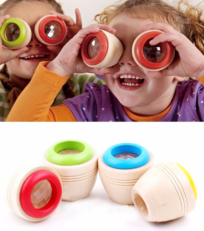 Kaléidoscope magique en bois, effet intéressant, Puzzle d'apprentissage éducatif, jouet pour bébés et enfants 
