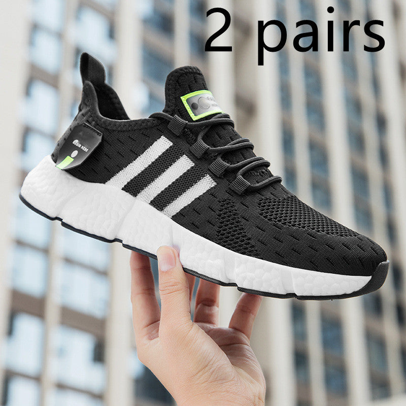 Zapatos deportivos transpirables tejidos con mosca de ocio