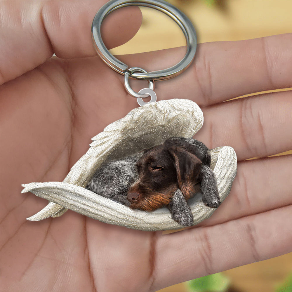 New Unique Dogs And Cats Sleeping Angel Pendant Car Key Ring
