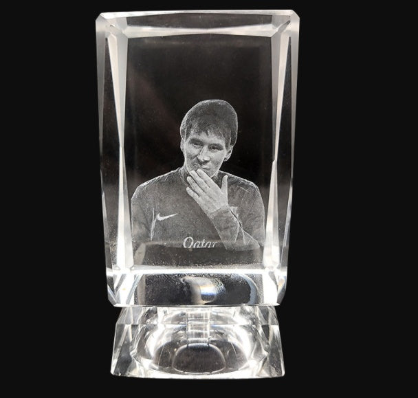 Marco cristalino de la foto del cuadrado del laser 3D con el cubo de cristal de encargo del amor
