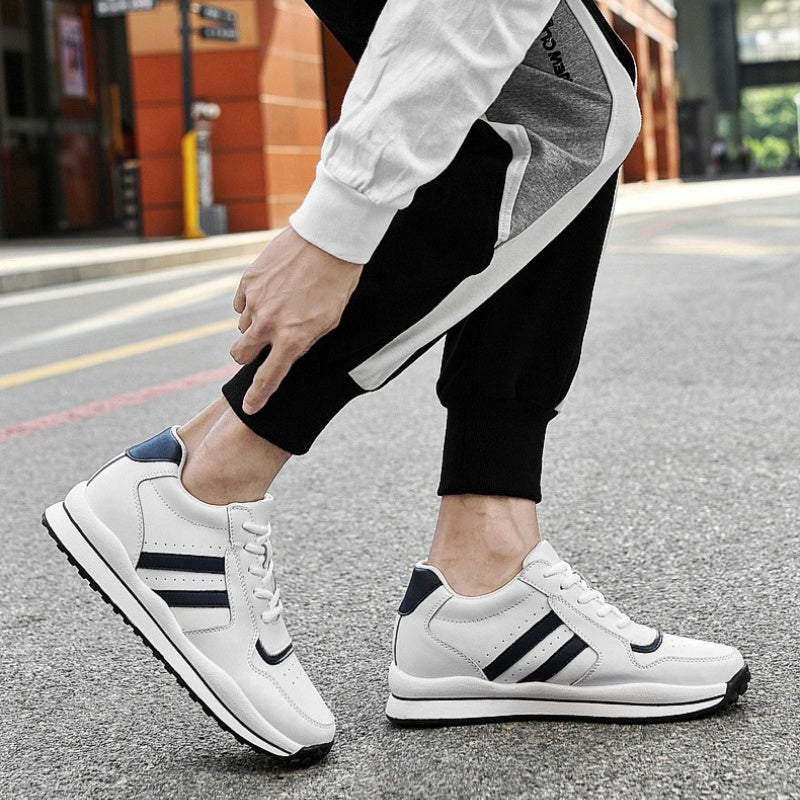 Printemps nouvelle hauteur augmentant 8CM chaussures de sport hommes en plein air bas haut