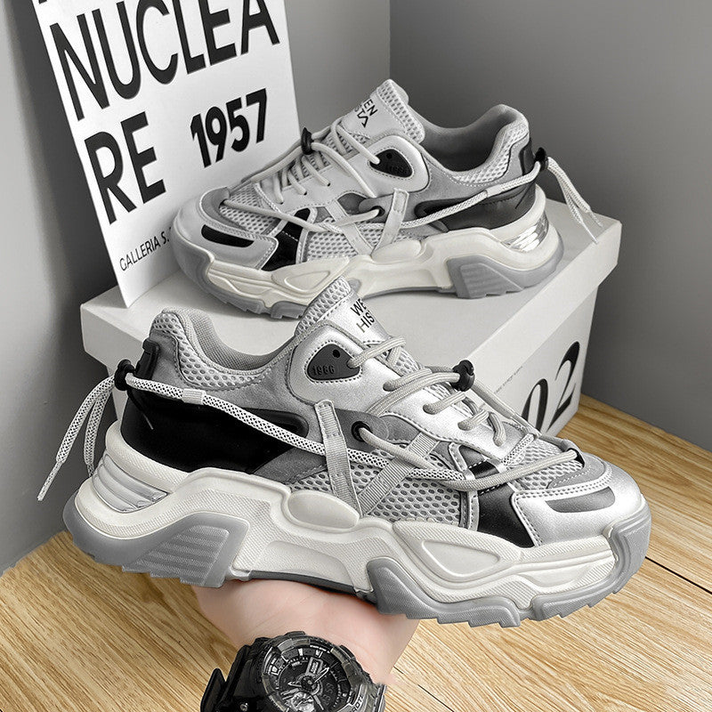 Zapatillas de deporte para correr con suela gruesa y transpirables de moda para hombre