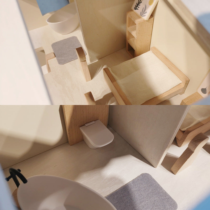 Simulation de petite Villa pour bébé, jouets de salle de poupée assemblés