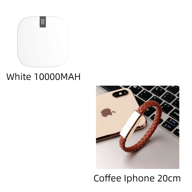 Mini banque d'alimentation 10 000 mAh, affichage numérique à entrée rapide