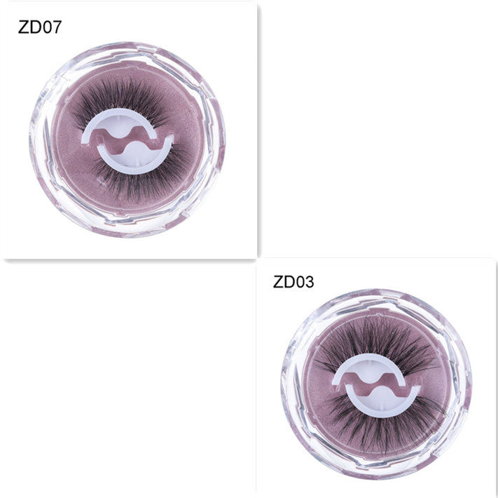 Pestañas autoadhesivas reutilizables sin pegamento con rizo natural