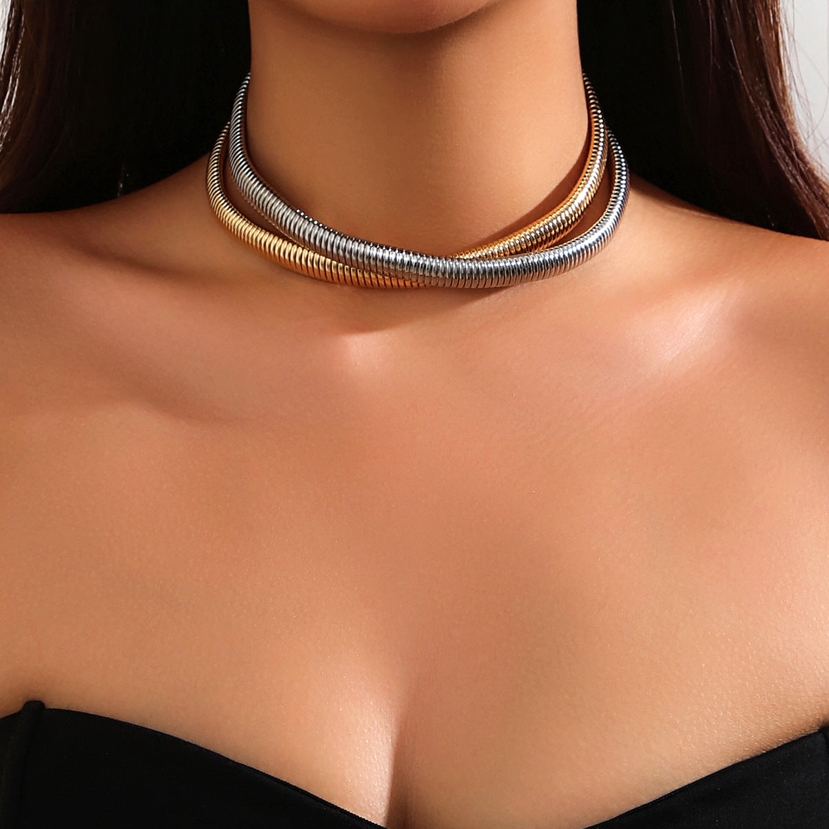 Fashion Metal Snake Bone Collar Women's Simple Multi-layer Necklace