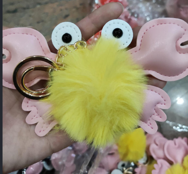 Pendentif porte-clés crabe mignon de dessin animé