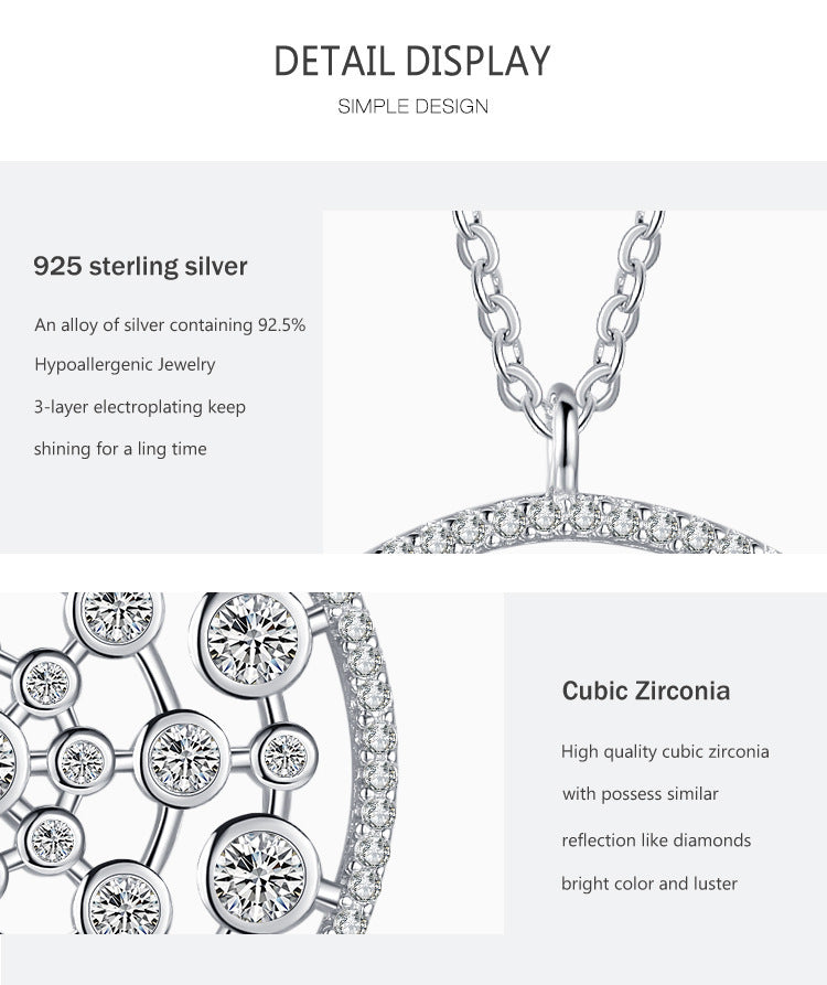 Fashion Circle Bubble Pendant Necklace For Women