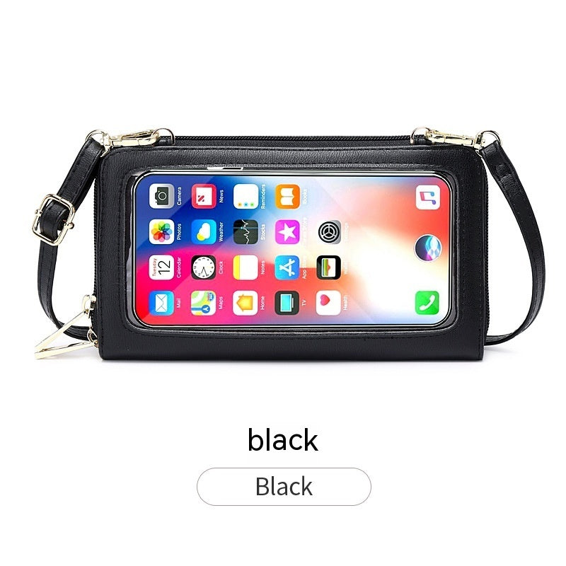 Anti-Theft Credit Card Touch Screen Phone Bag All-match Crossbody Wallet