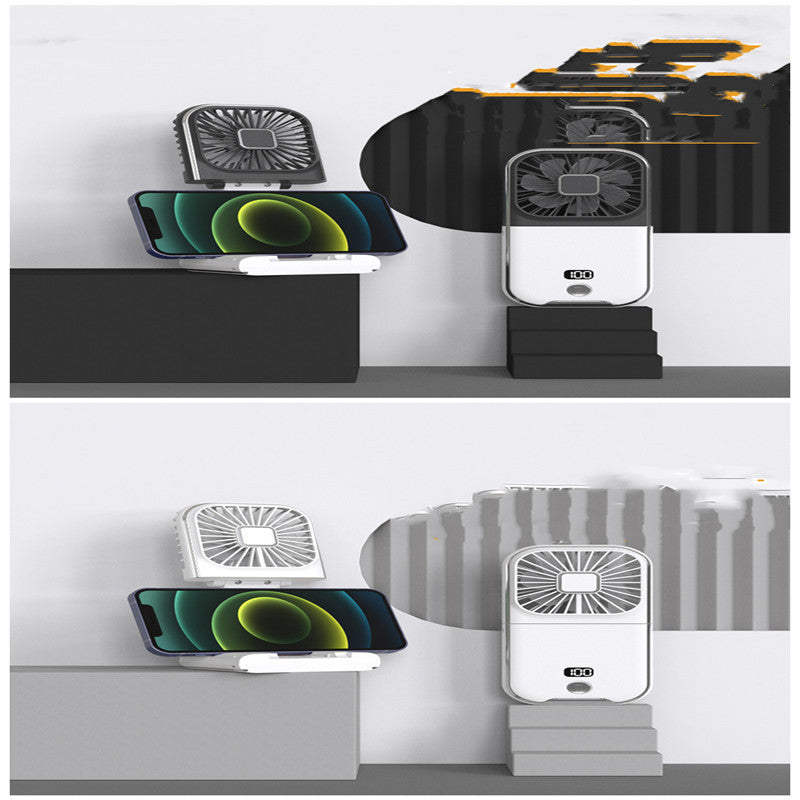 Ventilador pequeño portátil plegable con pantalla digital