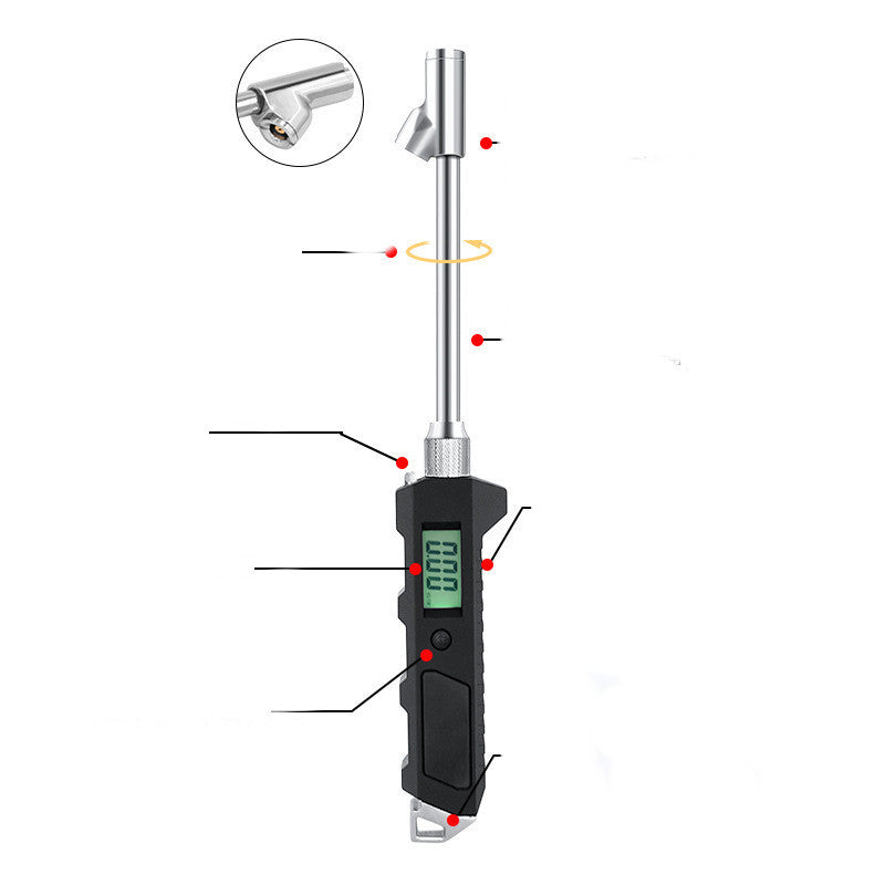 Manomètre numérique à double tête avec affichage lumineux LCD
