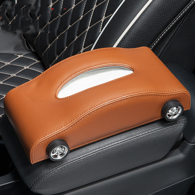 Car Tissue Box Car Interior Supplies Multifunctional Creative Temporary Stop Sign