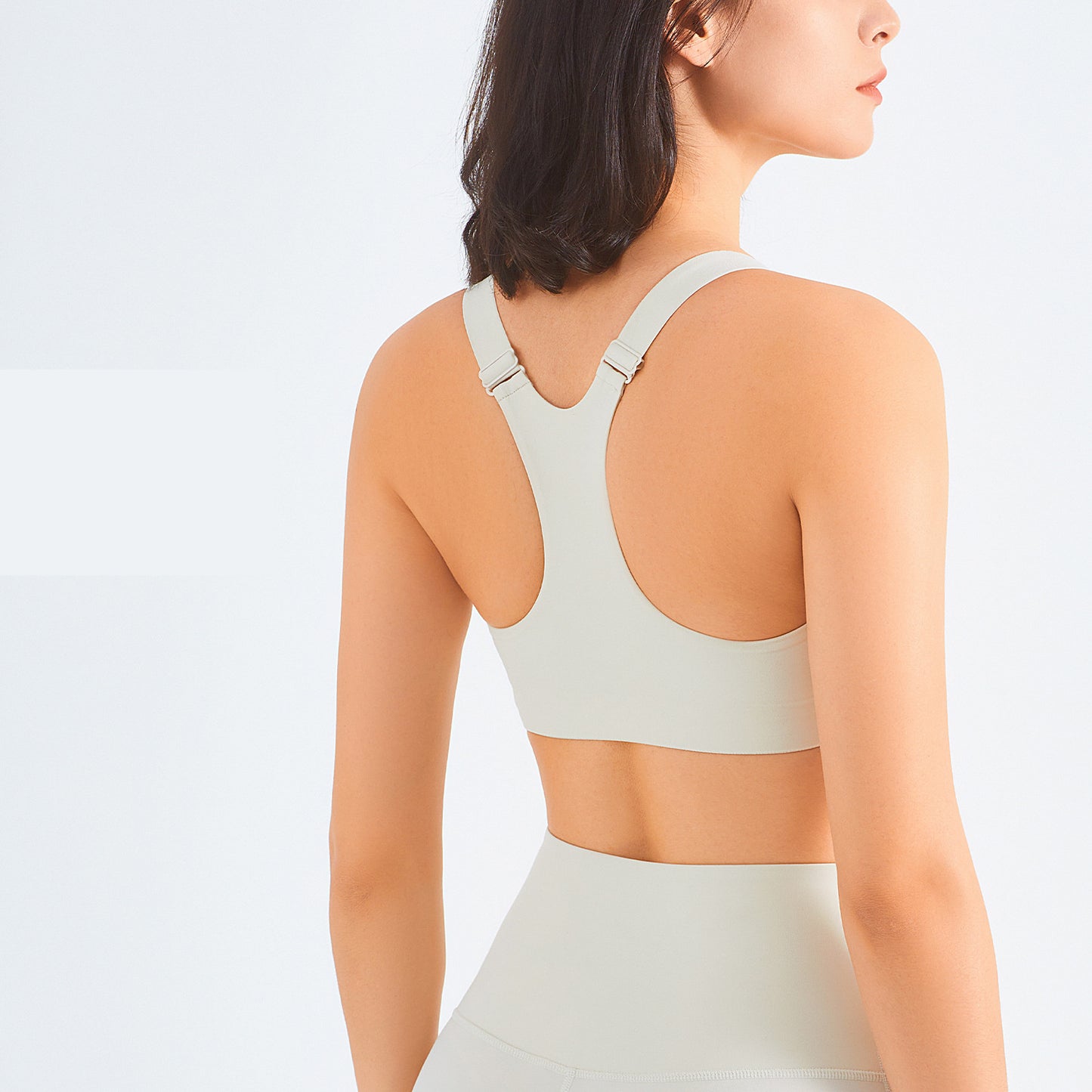 Soutien-gorge de sport zippé sur le devant, absorbant les chocs, pour femmes, grande taille, entraînement, Fitness, course à pied