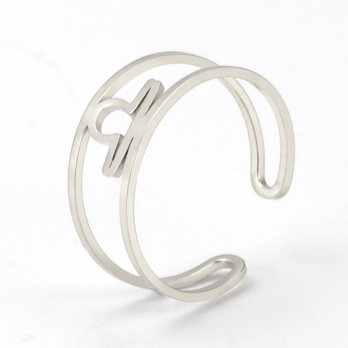 Special-interest Design Girls Twelve Constellation Stainless Steel Ring
