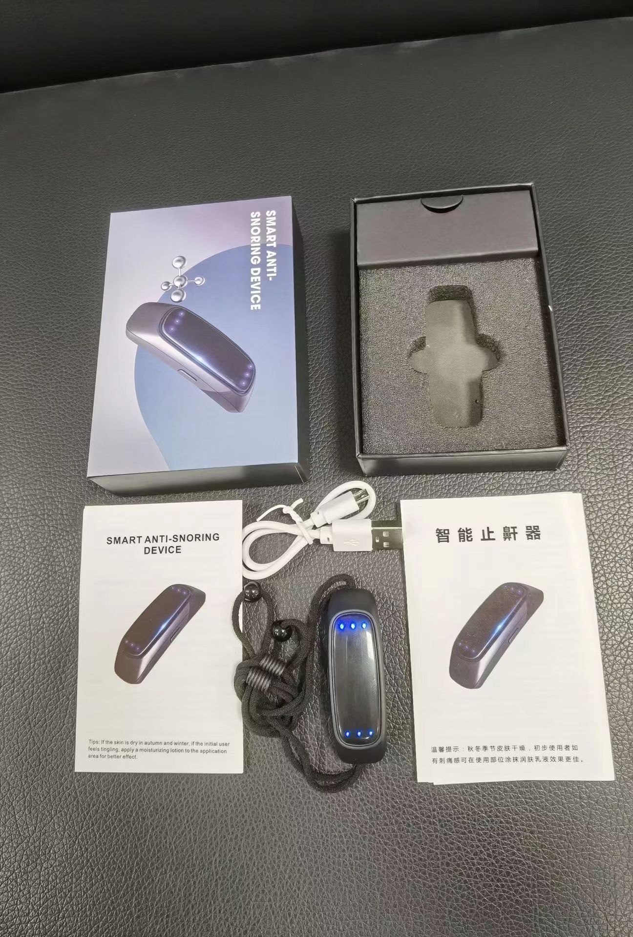 Dispositif Anti-ronflement intelligent EMS, Solution efficace pour arrêter le ronflement, aide au sommeil, réduction du bruit, stimulateur musculaire Portable