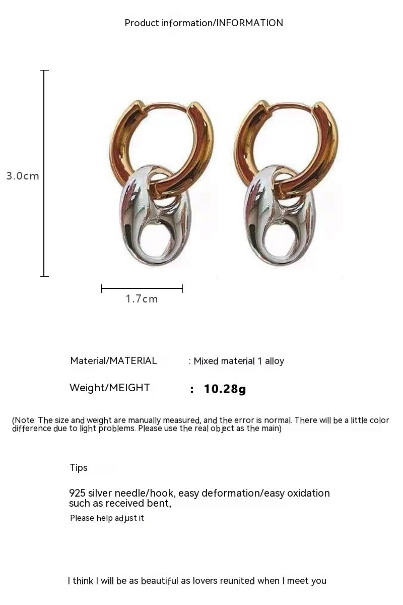 Atmosphere High-grade Simple Bracelet Electroplated Earrings