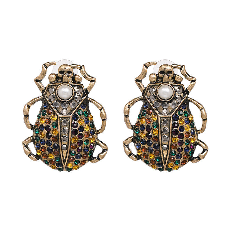 Women's Color Beetle Earrings Jewelry