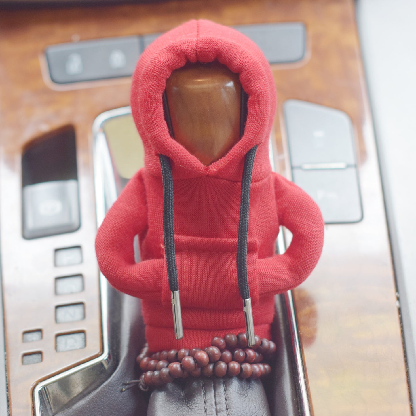 Terciopelo coche palanca de cambios manija de la manga perilla decorativa sudadera con capucha cubierta del freno de mano sudadera con capucha