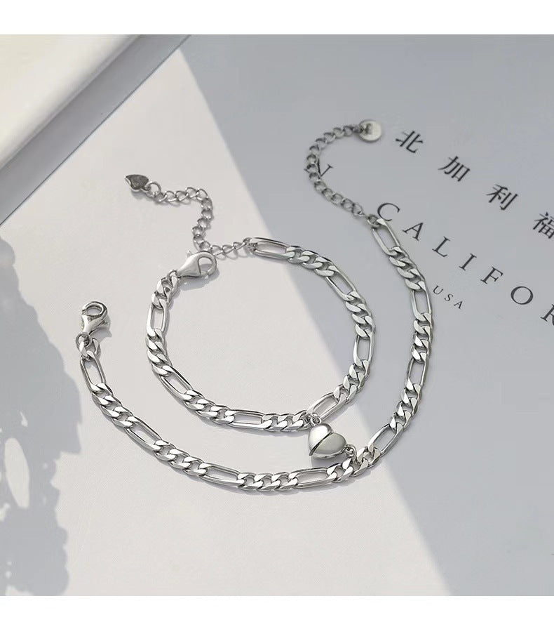 Paire de bracelets de couple magnétiques d'amour de haute qualité de niche