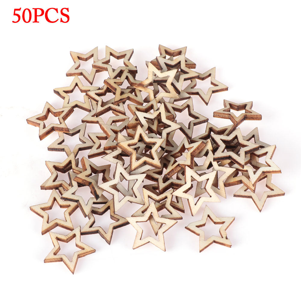 Artisanat en bois, étoile à cinq branches creuse, accessoires faits à la main