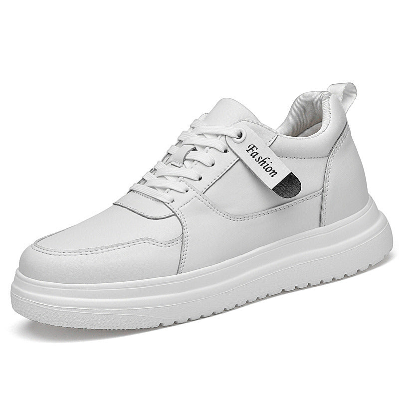 Chaussures en cuir de veau à semelle intérieure augmentant la hauteur, respirantes