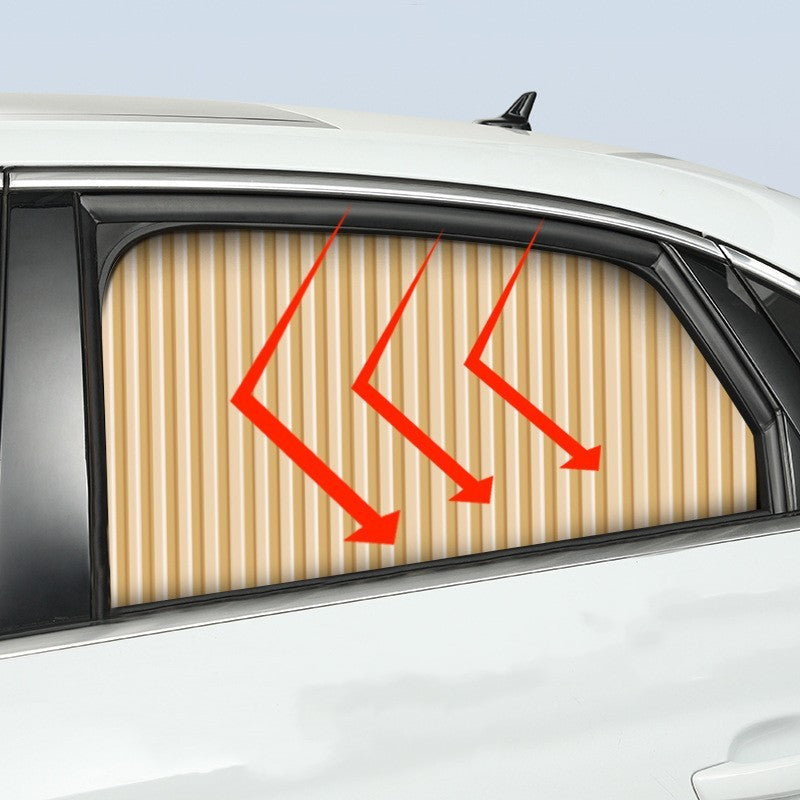 Cortina solar retráctil automática con aislamiento térmico y protector solar